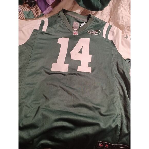 NFL New York Jets Home On Field NIKE Jersey Men's Size‎ 2X Green #14 Darnold - Picture 1 of 9
